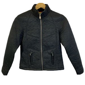 Effeti Moda Quilted Jacket Size Small Black